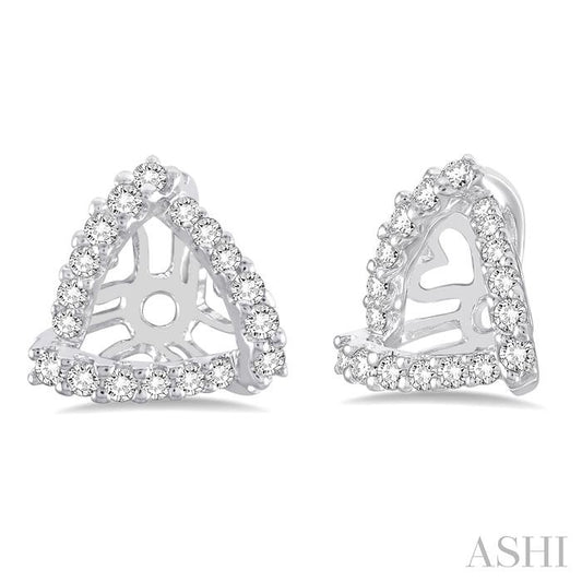 Triangle Shape Diamond Earrings Jacket