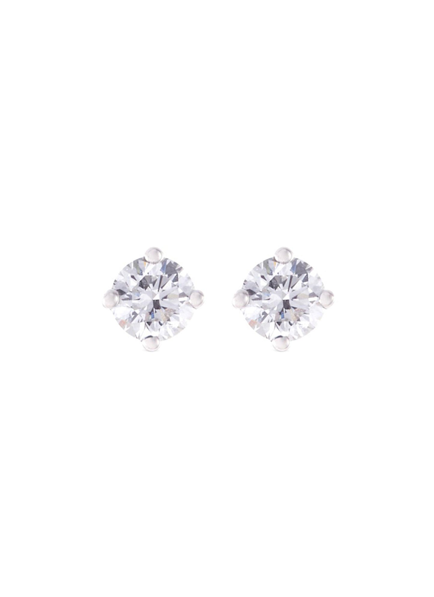 Diamond 18k white gold earrings - LC Collection Jewellery - Metallic