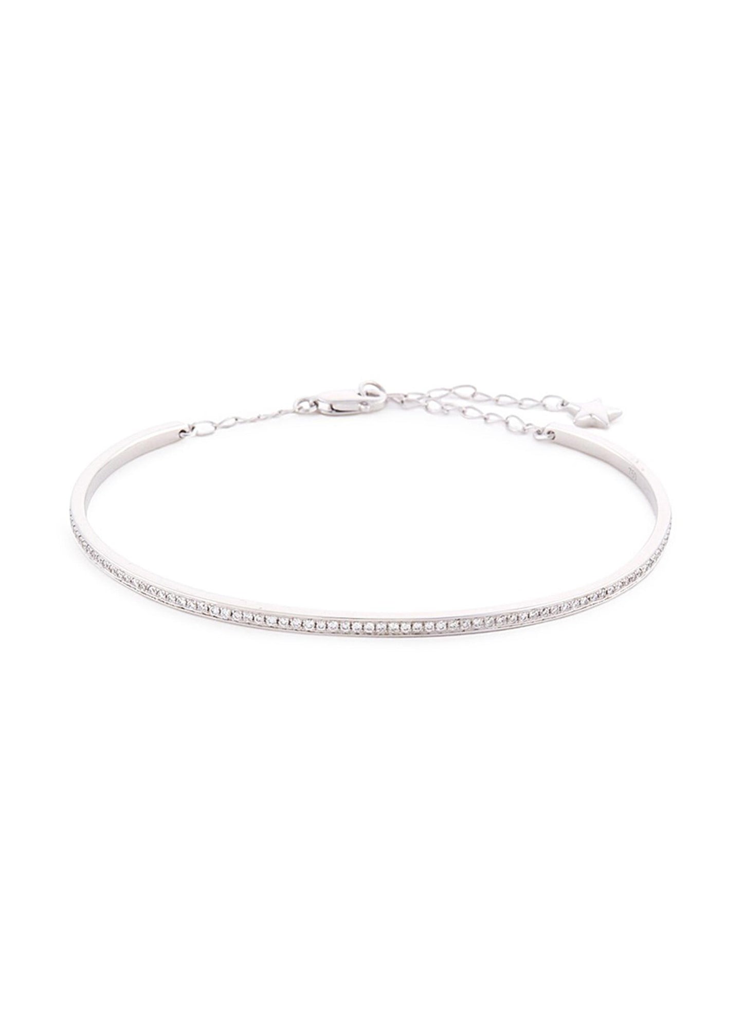 Diamond white gold bangle - LC Collection Jewellery - Metallic