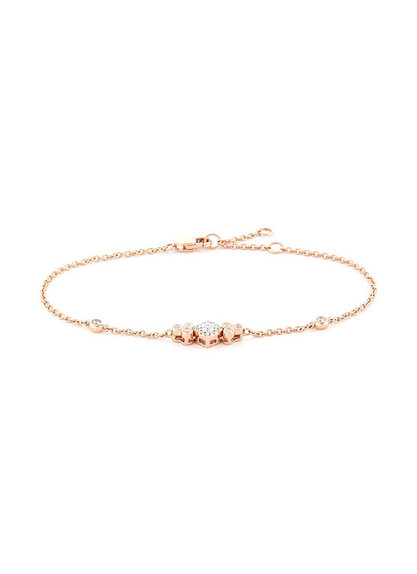 Diamond 18k rose gold bracelet - LC Collection Jewellery - Metallic