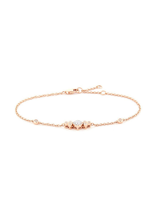 Diamond 18k rose gold bracelet - LC Collection Jewellery - Metallic