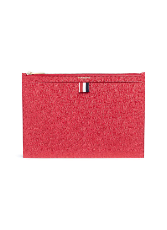 Pebble grain leather tablet holder - Thom Browne - Red