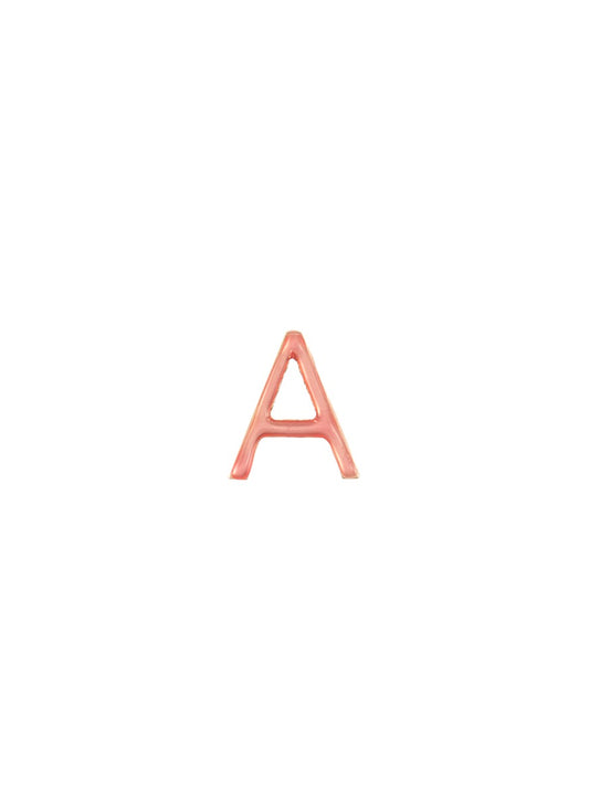 Enamel letter charm – A - Loquet London - Metallic