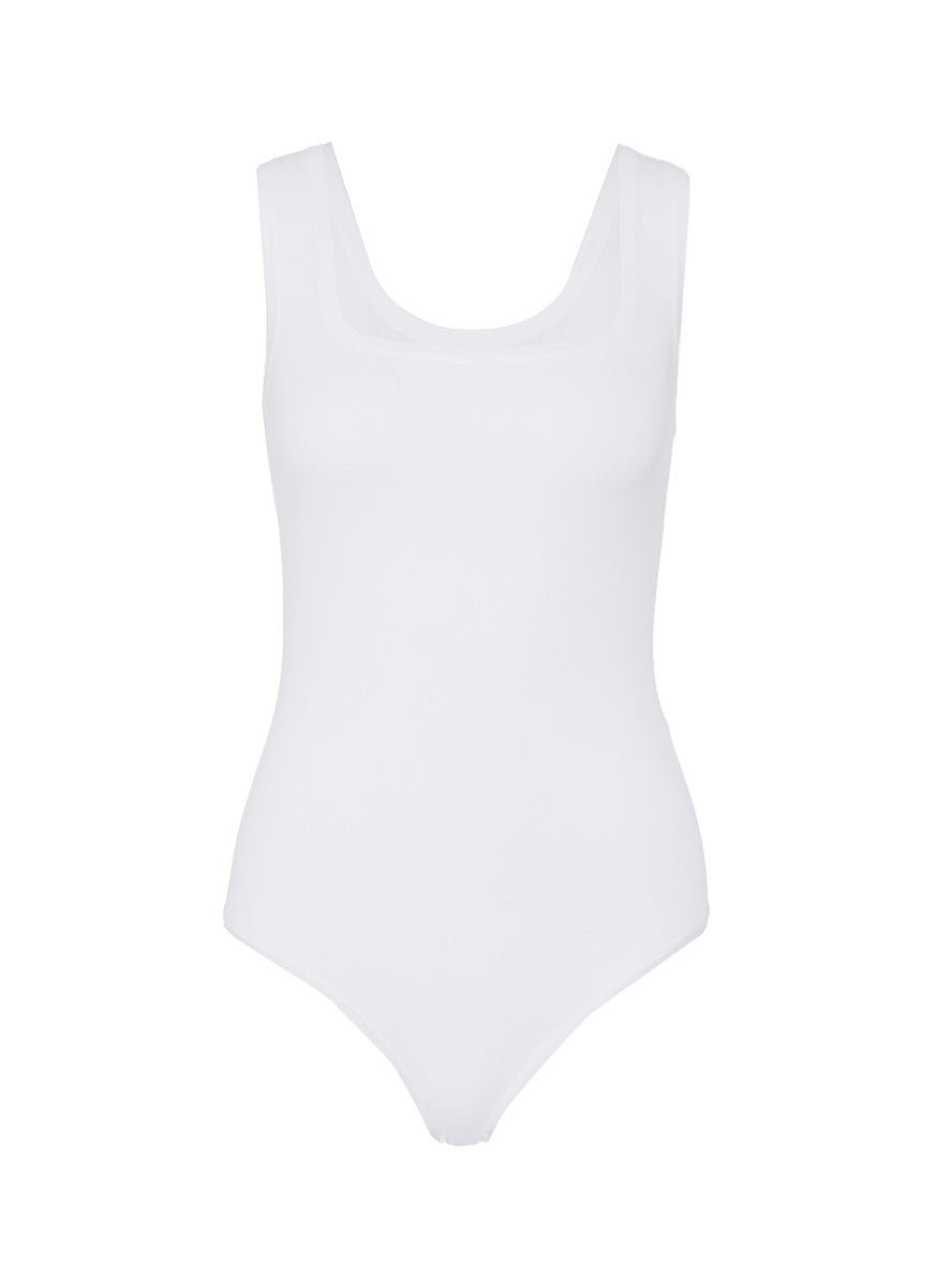 Square neck bodysuit - Azzedine Alaïa - White