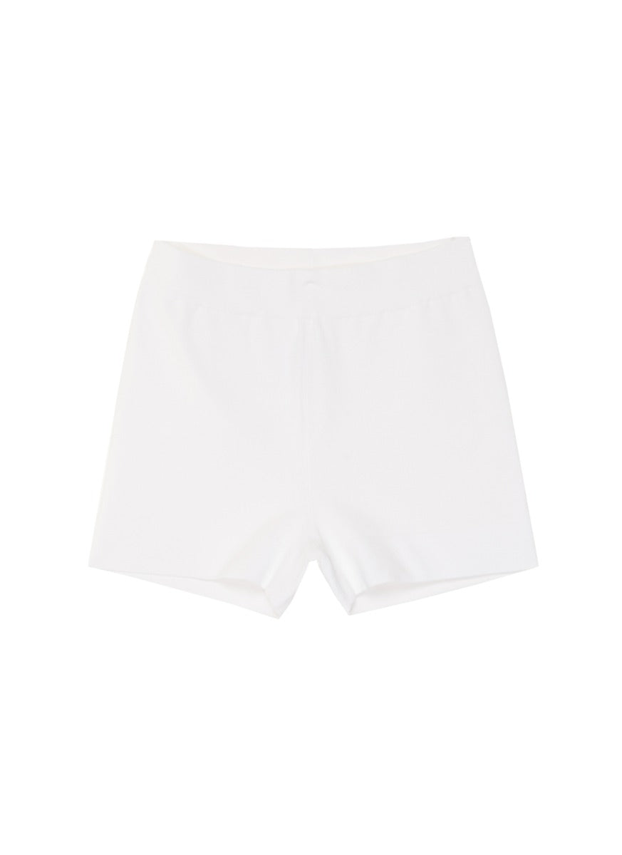 Stretch knit shorts - Azzedine Alaïa - White