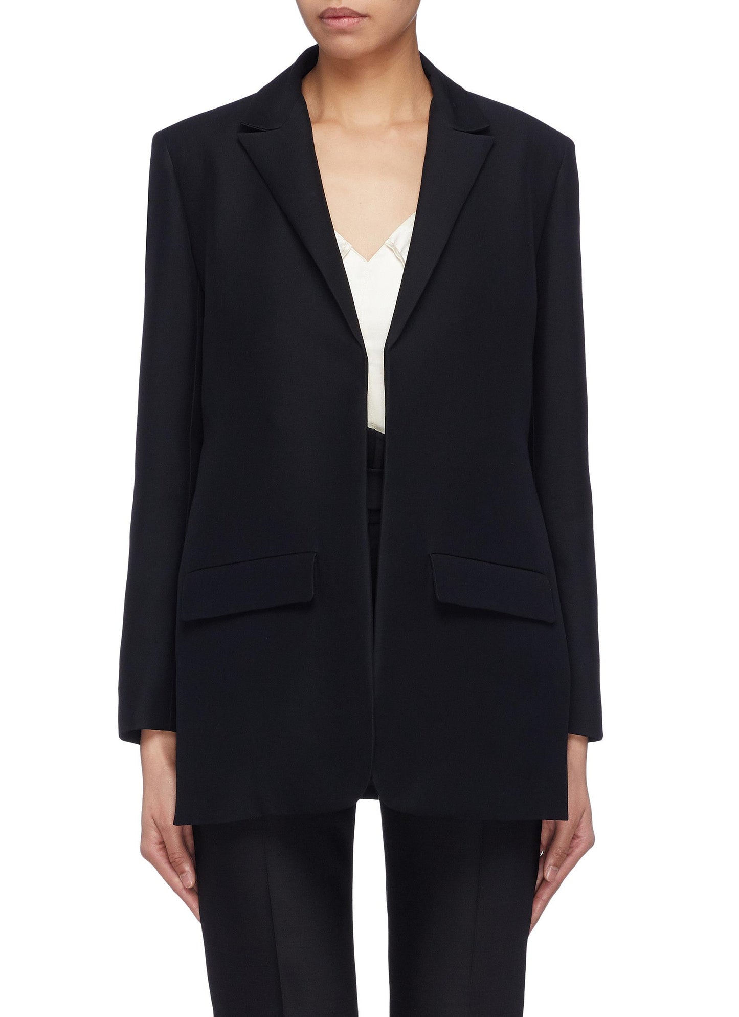 Silk-wool open blazer - Valentino - Black