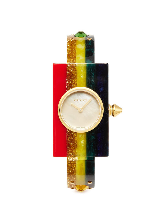 Vintage Web' rainbow resin watch - Gucci - Multi-colour