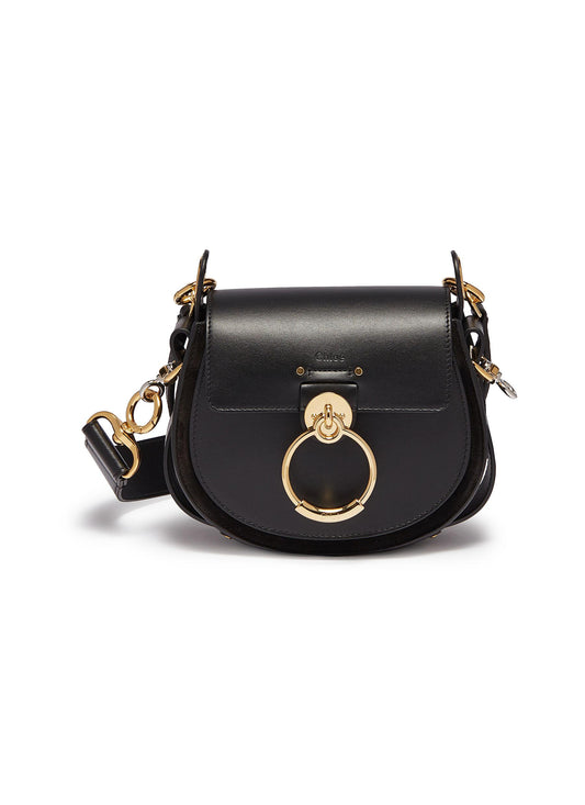 Tess' ring small leather shoulder bag - Chloé - Black