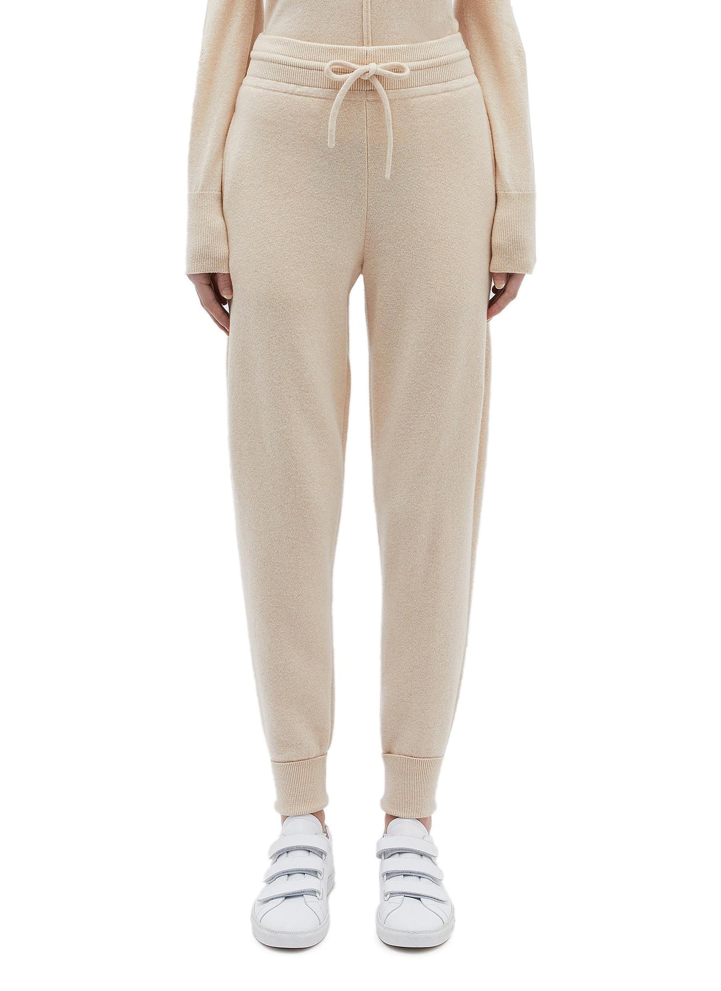 Logo monogram jacquard pocket cashmere wool jogging pants - Chloé - Neutral