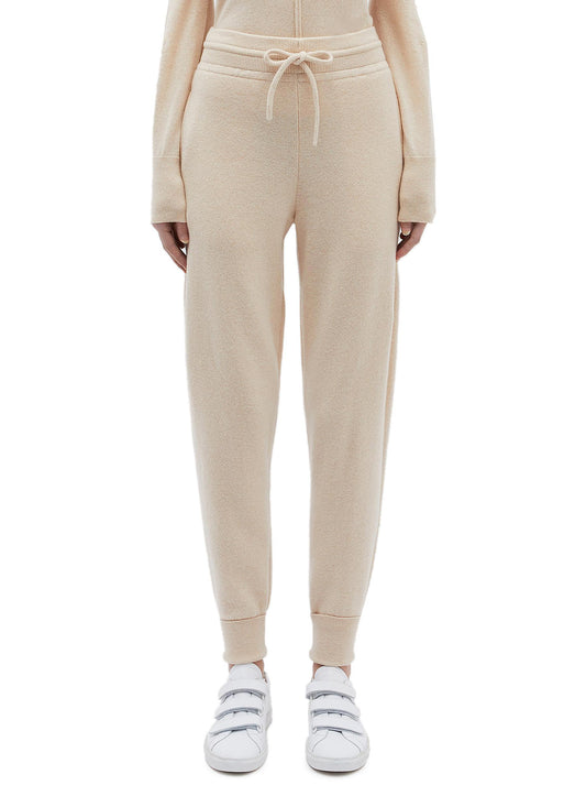 Logo monogram jacquard pocket cashmere wool jogging pants - Chloé - Neutral