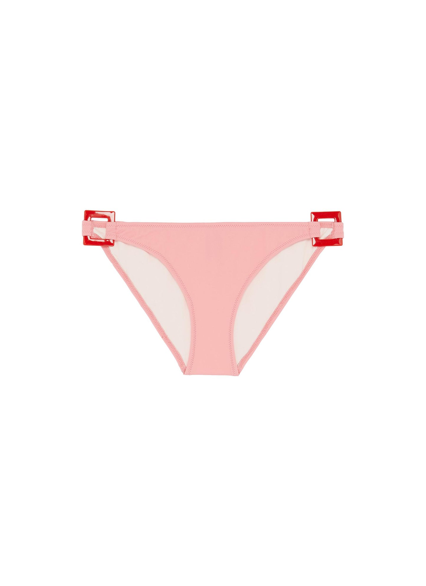 The Romy' square buckle side bikini bottoms - Solid & Striped - Pink