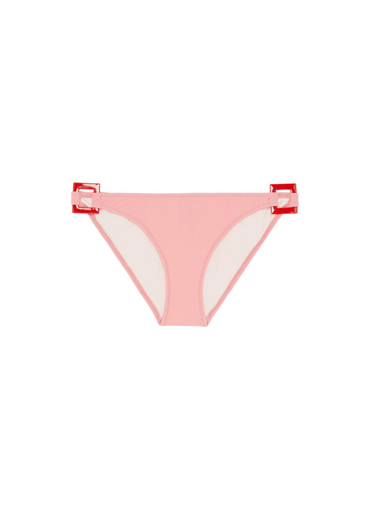 The Romy' square buckle side bikini bottoms - Solid & Striped - Pink