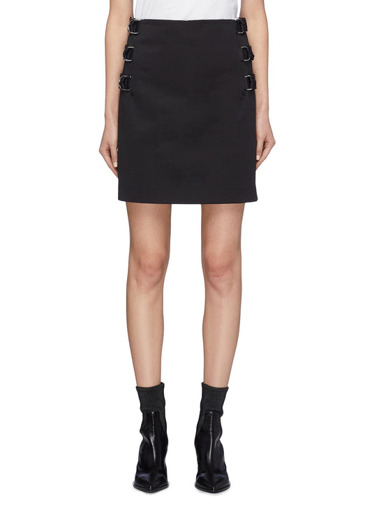 Buckled outseam mini skirt - Helmut Lang - Black