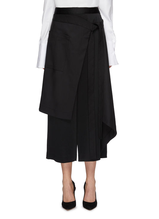 Tie apron culottes - Monse - Black