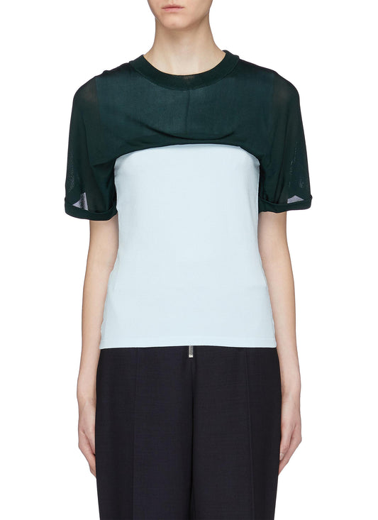 Colourblock T-shirt panel top - Cédric Charlier - Multi-colour