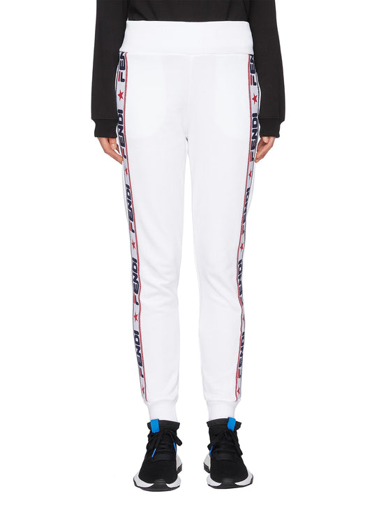 x FILA logo stripe outseam sweatpants - Fendi Sport - White