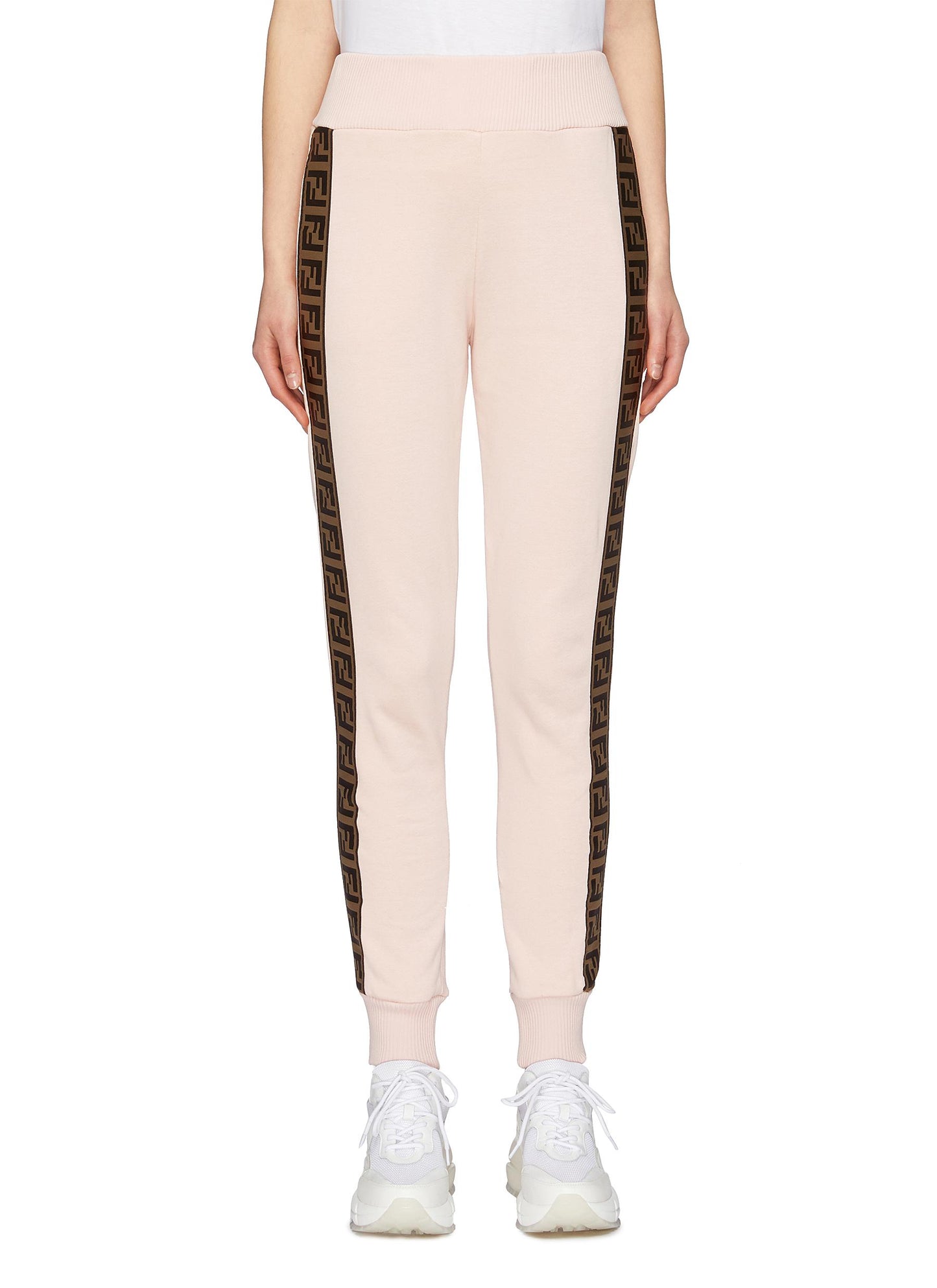 Fendriama' logo print sweatpants - Fendi Sport - Pink