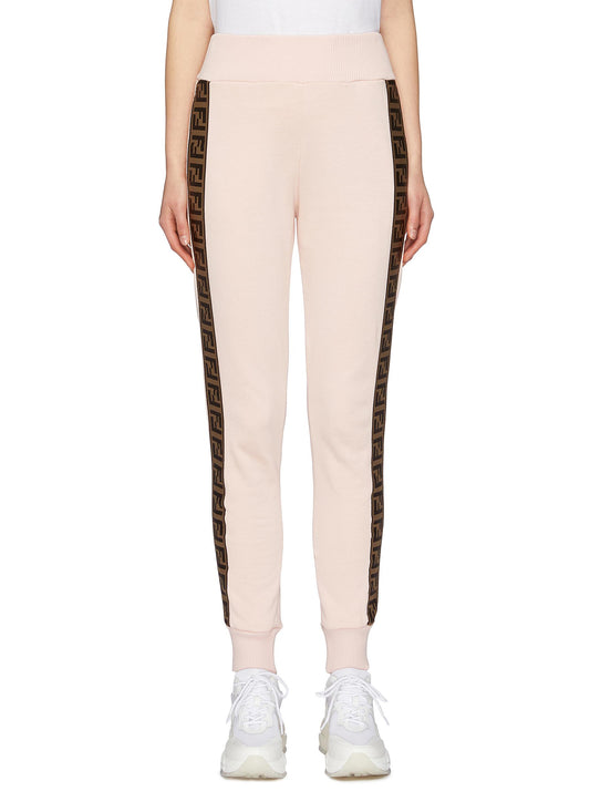 Fendriama' logo print sweatpants - Fendi Sport - Pink