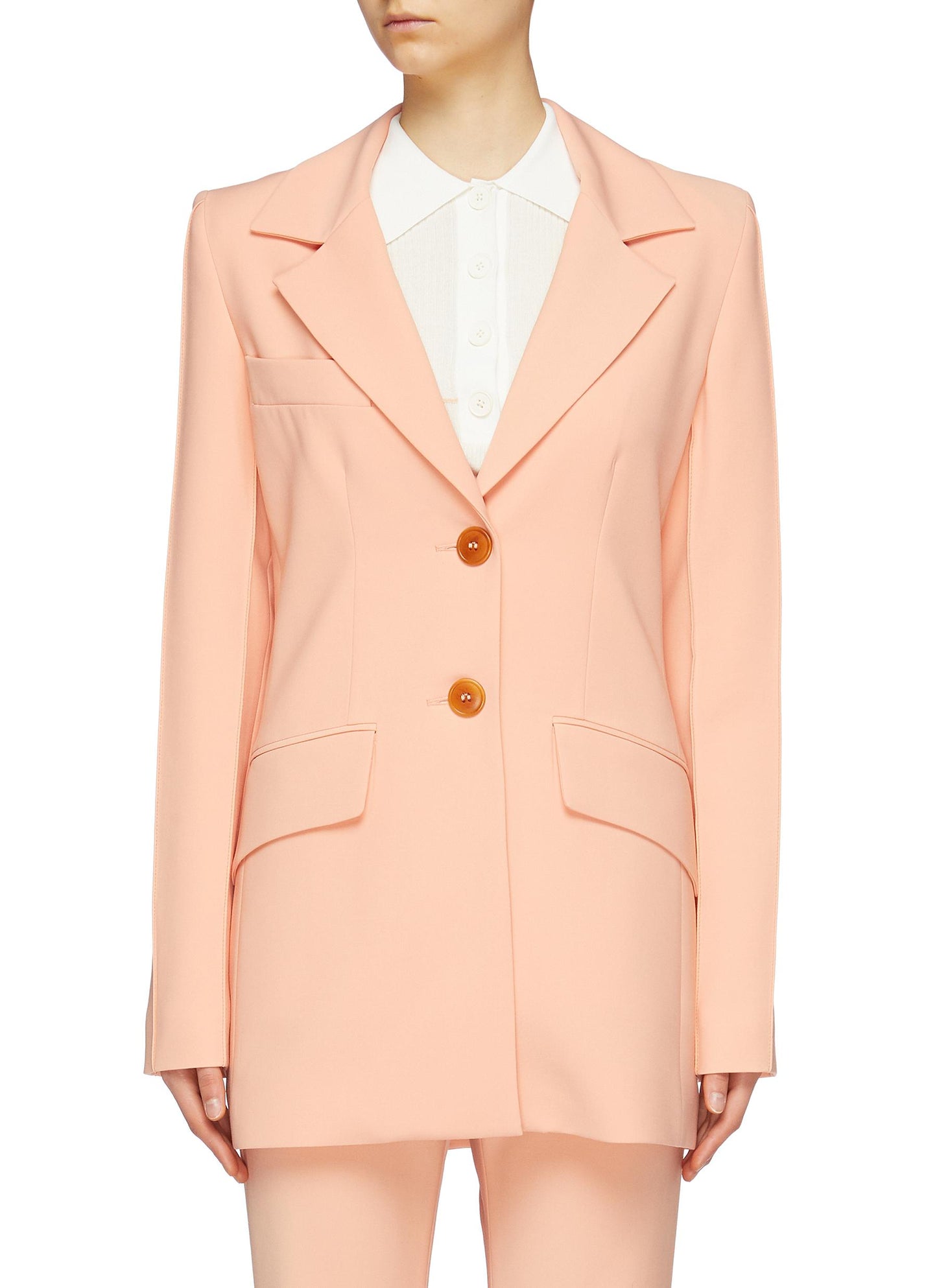 Vascular' notched lapel oversized blazer - ELLERY - Pink