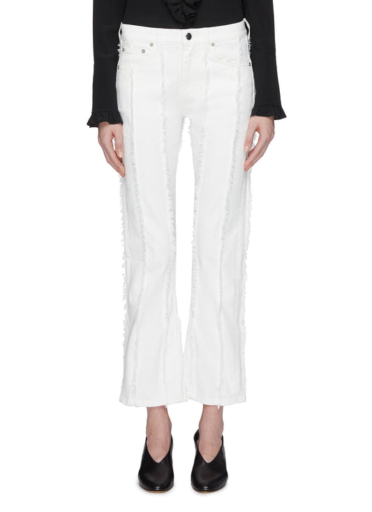 Frayed stripe jeans - Sonia Rykiel - White