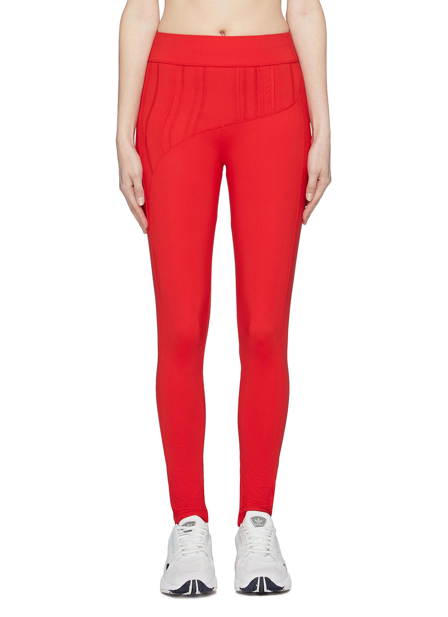 Mokaki Aina' panelled performance leggings - NO KA’OI - Red