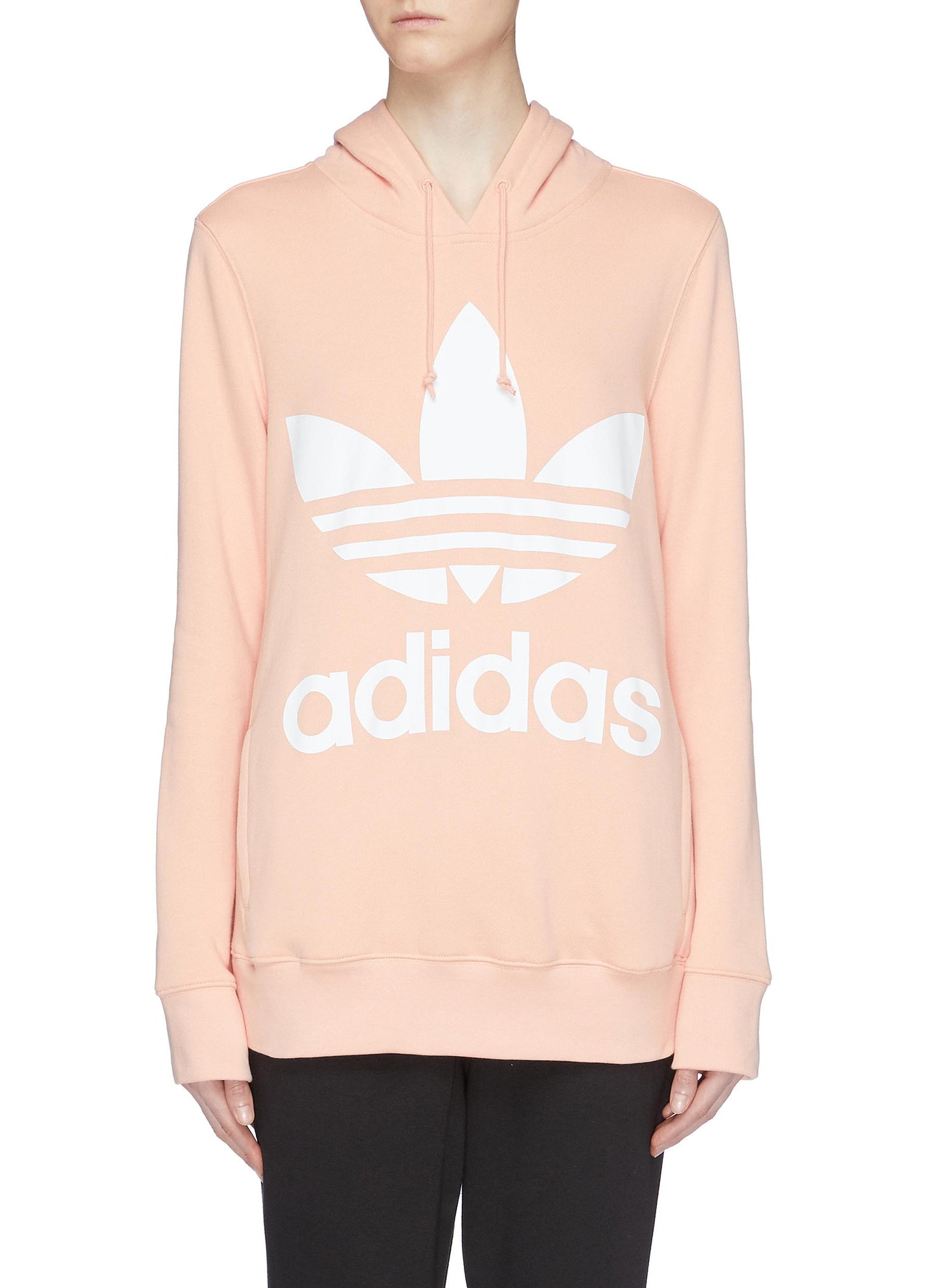 Logo print hoodie - adidas - Pink