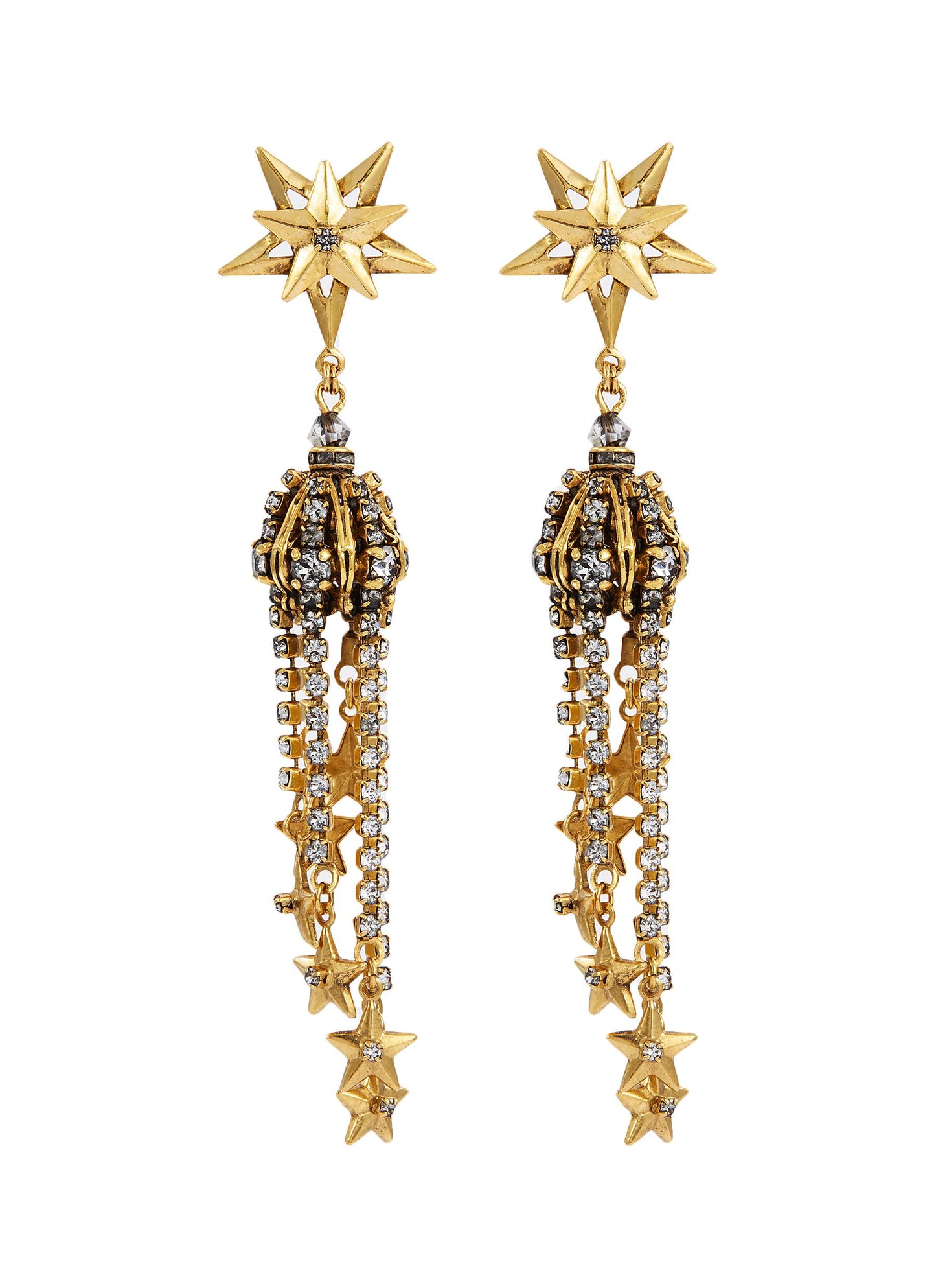 Reach For The Stars' chandelier drop earrings - Erickson Beamon - Metallic