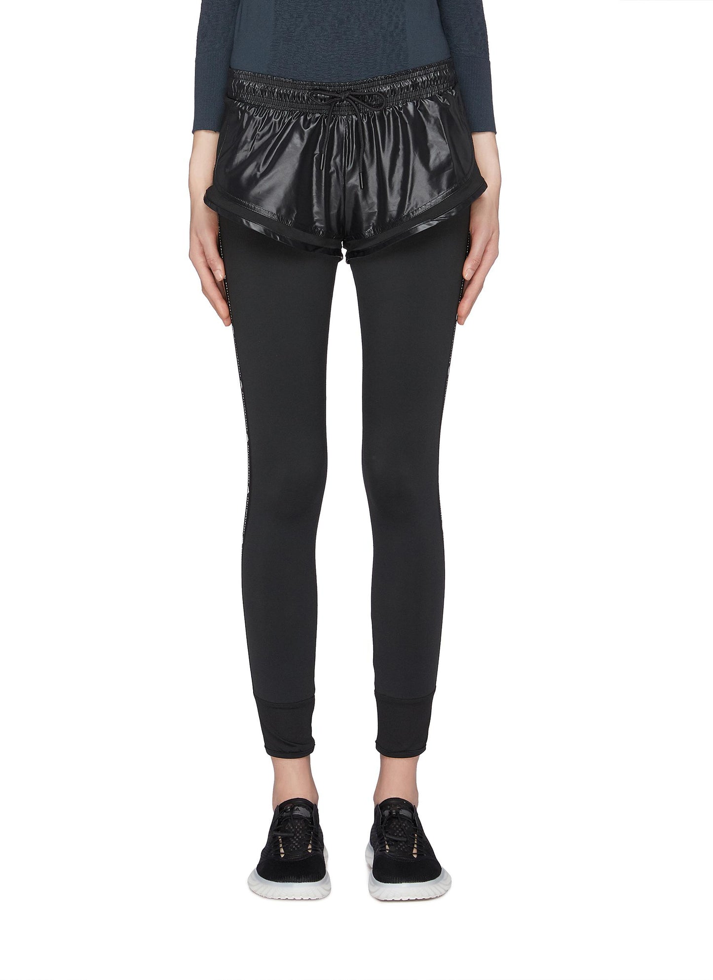 Shorts overlay Climalite® performance leggings - adidas by Stella McCartney - Black