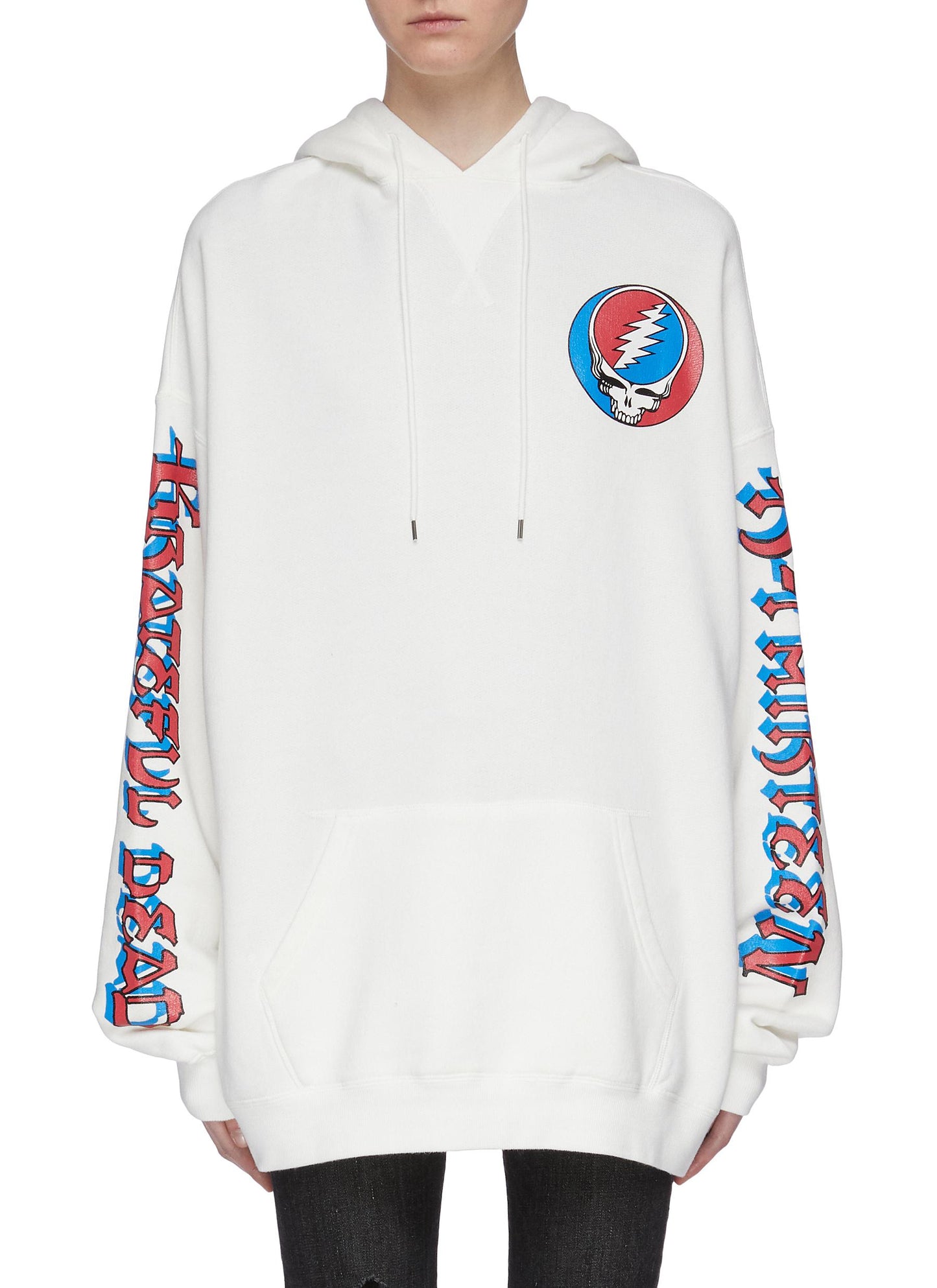 Grateful Dead' slogan print oversized hoodie - R13 - White