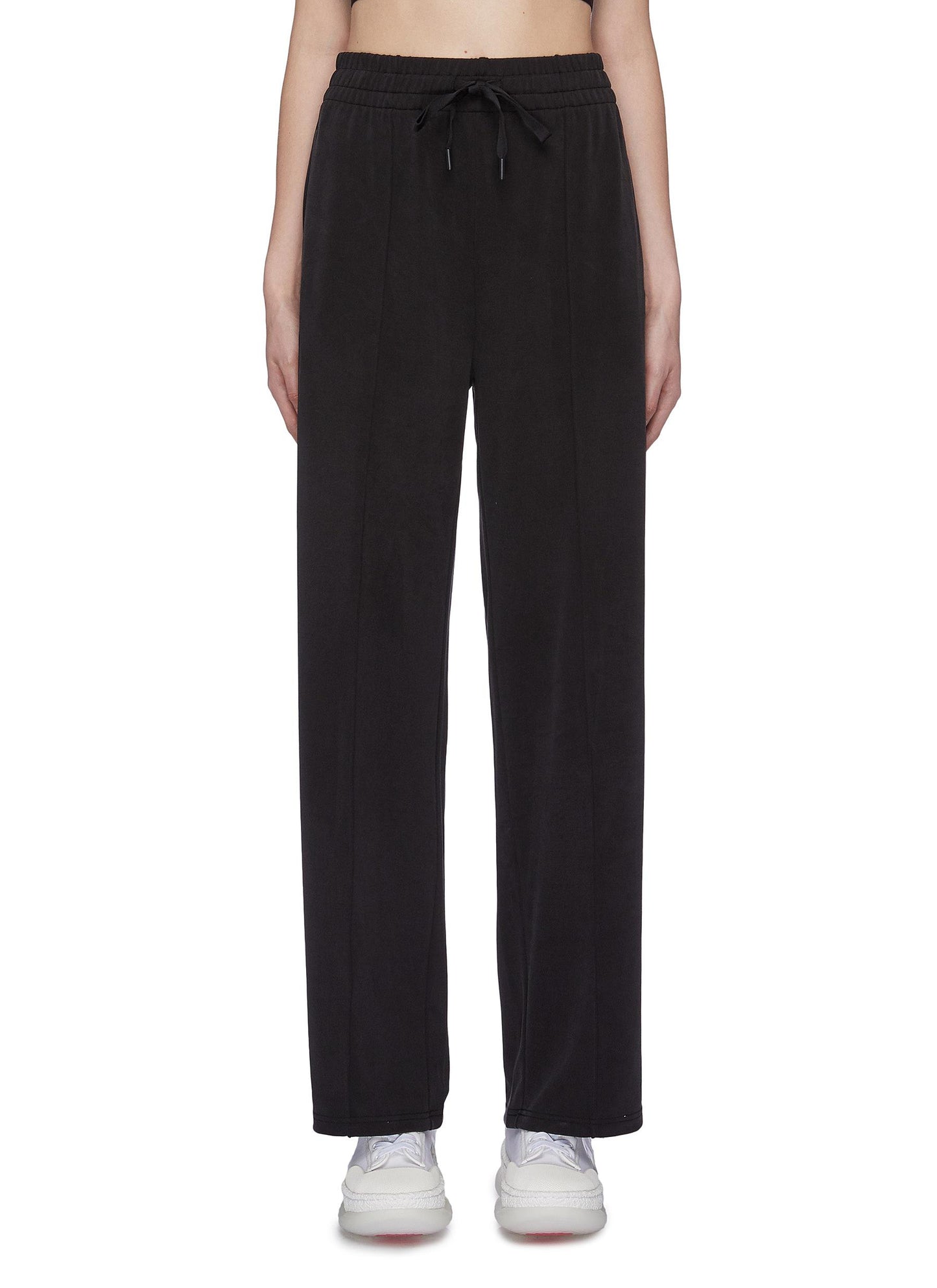 Drawstring wide leg pants - alexanderwang.t - Black