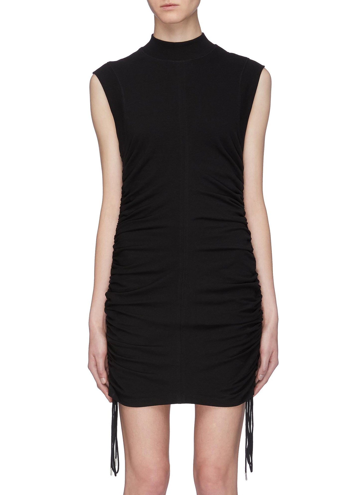 Ruched side sleeveless dress - alexanderwang.t - Black