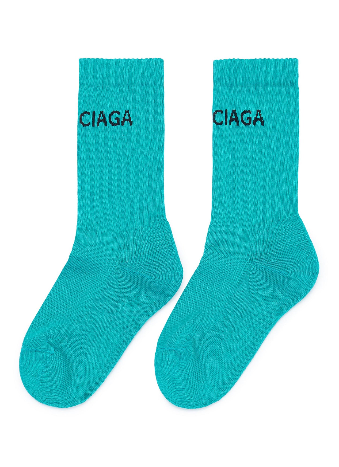 Logo intarsia socks - Balenciaga - Blue