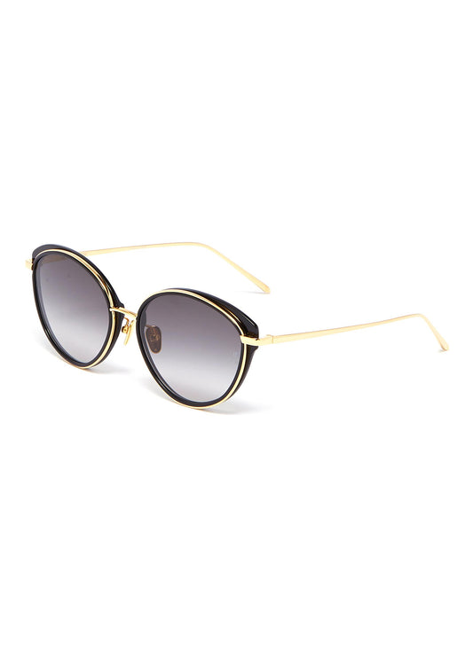 Acetate rim cat eye sunglasses - Linda Farrow - Black