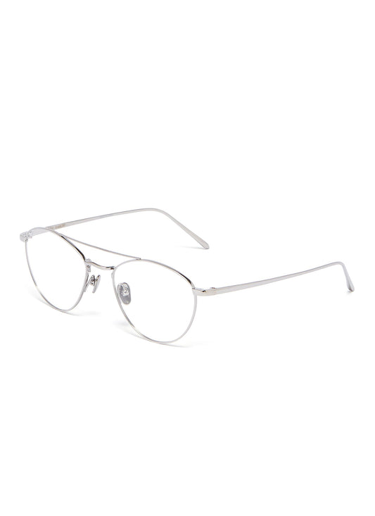 Titanium aviator optical glasses - Linda Farrow - Metallic