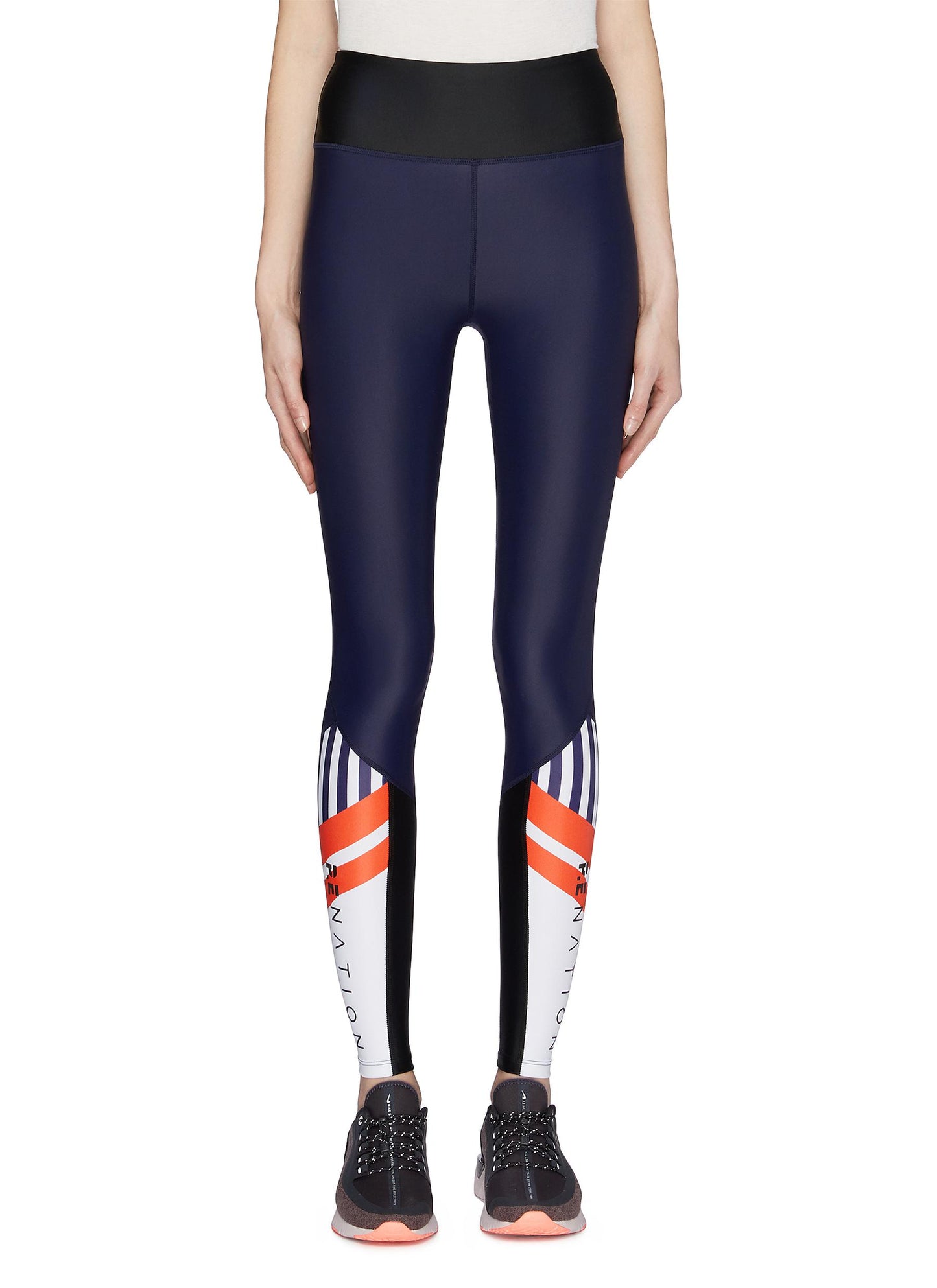 Ko' colourblock graphic panel leggings - P.E Nation - Multi-colour