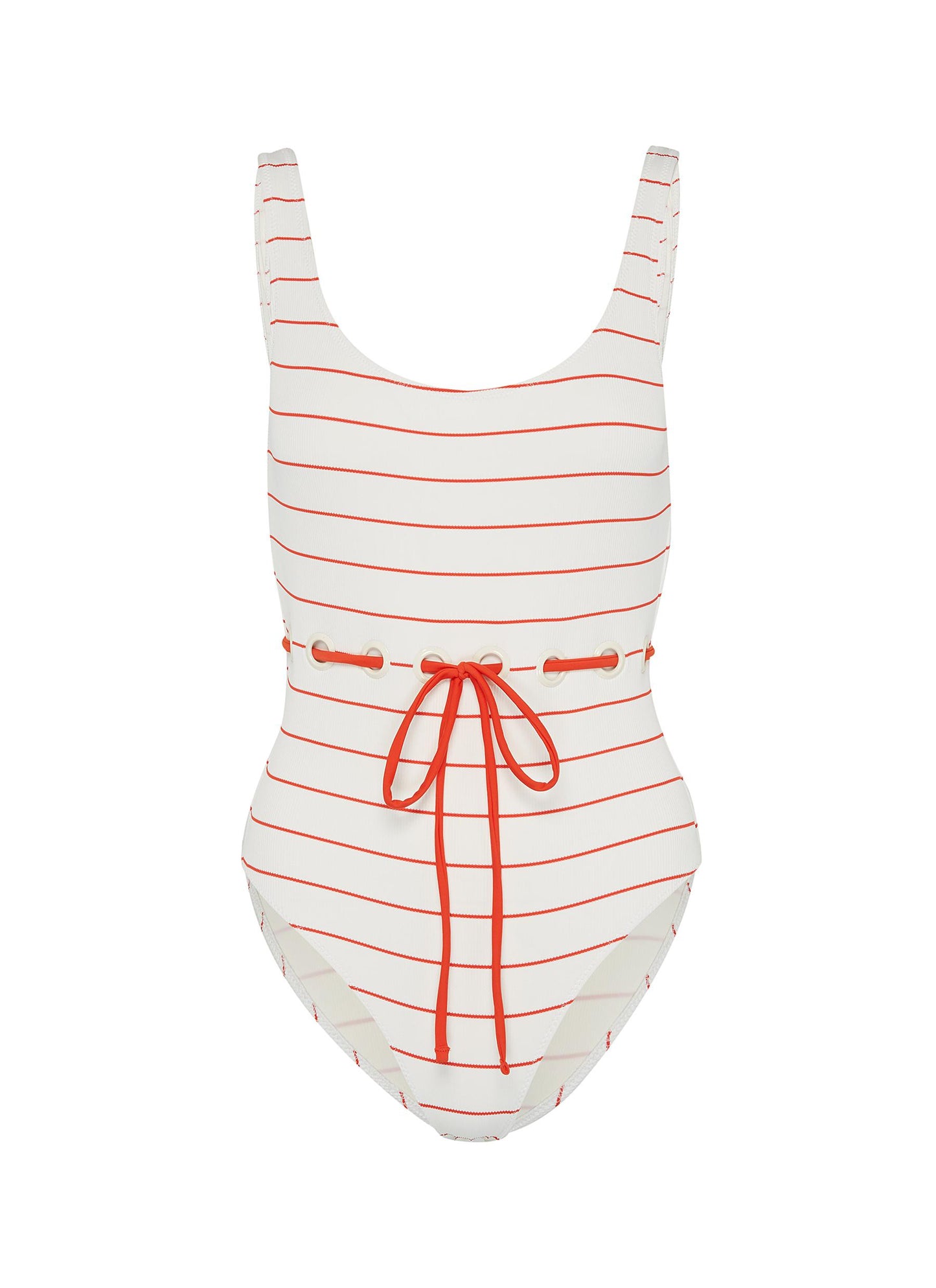 The Anne-Marie' tie waist stripe one-piece swimsuit - Solid & Striped - Multi-colour