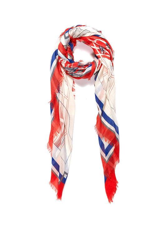 Monuments de Paris' map print scarf - Franco Ferrari - Multi-colour