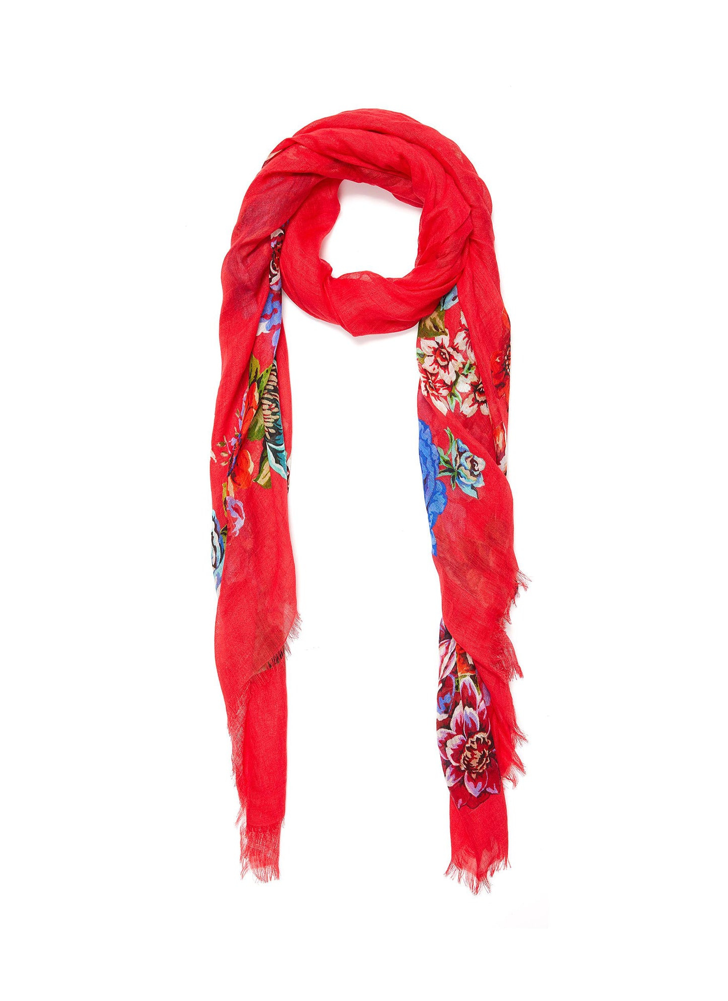 Floral print border scarf - Franco Ferrari - Multi-colour