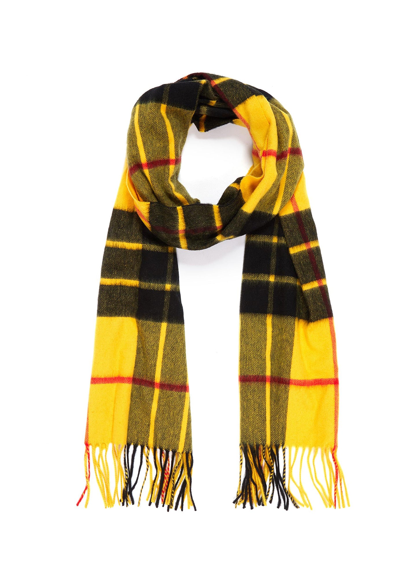 Tartan plaid oversized cashmere scarf - Johnstons of Elgin - Multi-colour