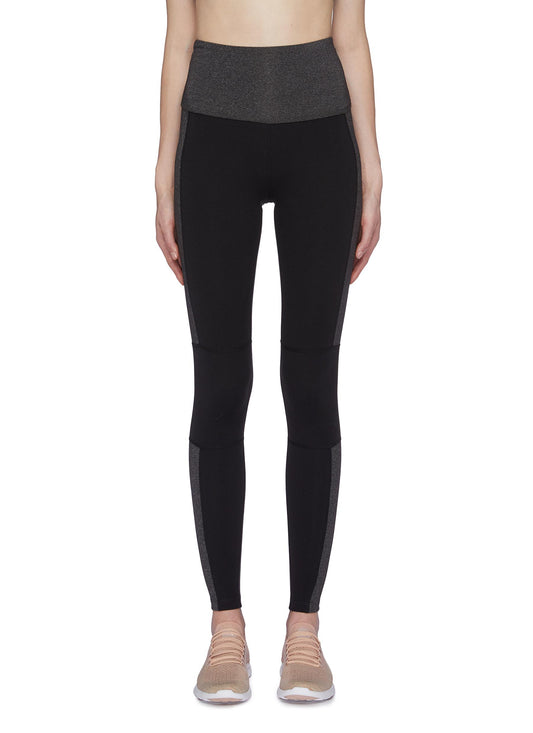 Block Out' colourblock performance midi leggings - Beyond Yoga - Black