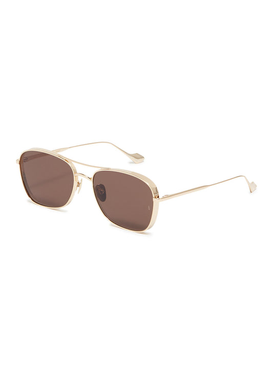 Jagger' spoiler metal aviator sunglasses - Sunday Somewhere - Metallic