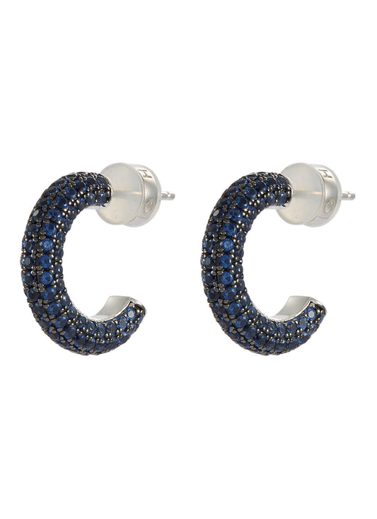 Mini Rainbow' cubic zirconia stud earrings - HEFANG - Blue