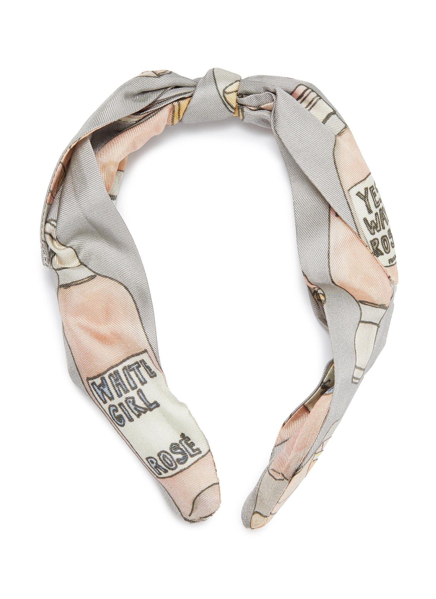 Rosé All Day' print headband - cjw - Multi-colour