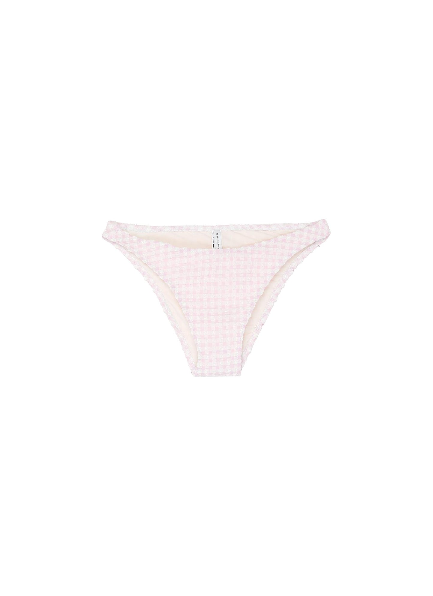 The Eloise' gingham check seersucker bikini bottoms