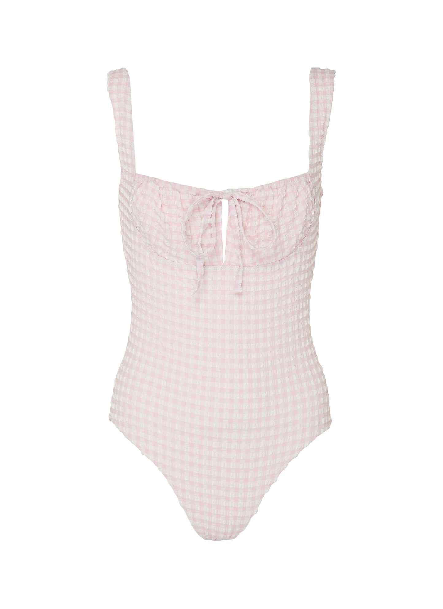 The Ellery' gingham check seersucker one-piece swimsuit