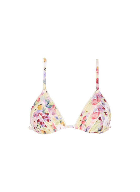 Tutti Fruitti' floral print Econyl™ string bikini top