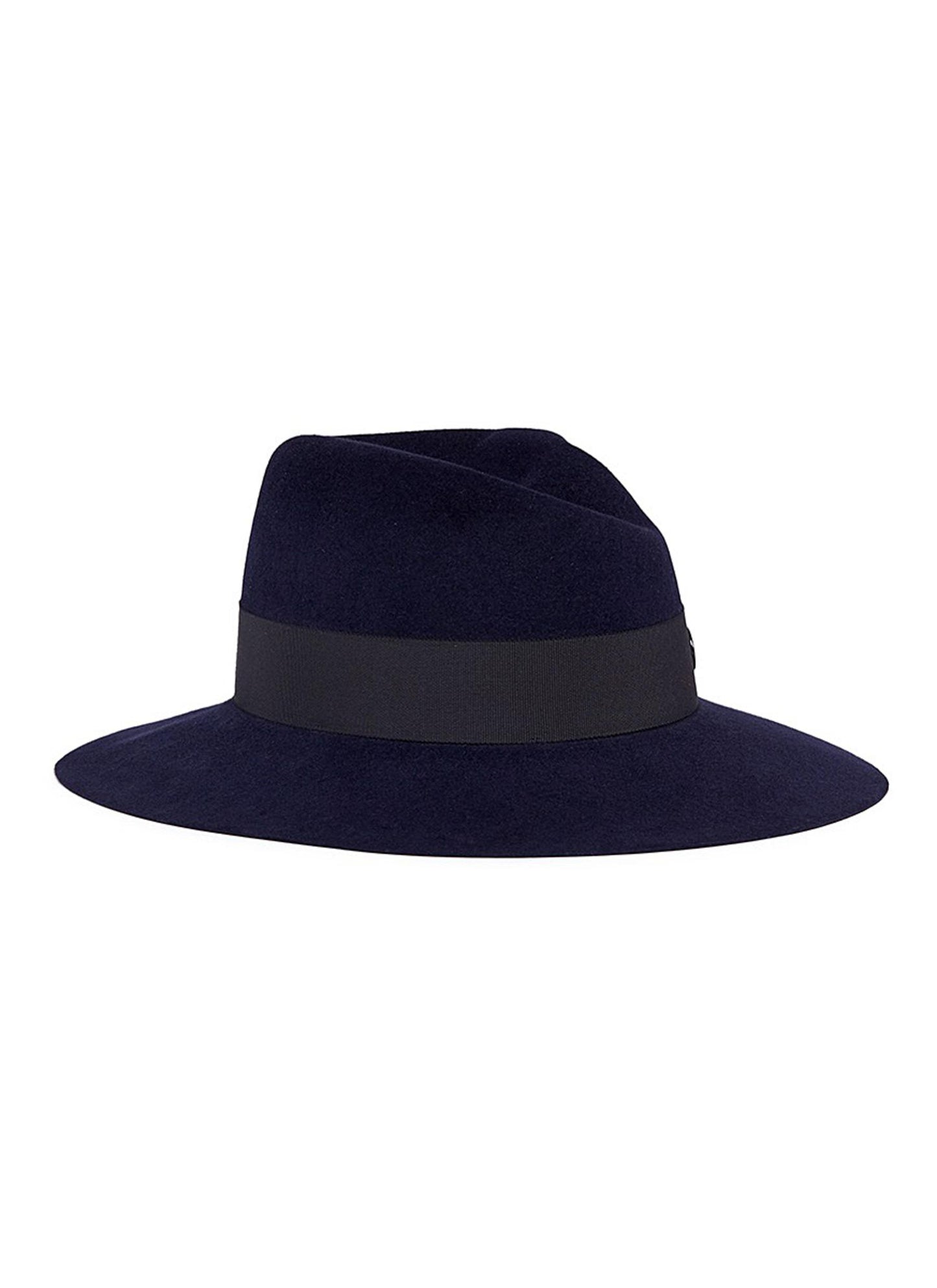 Virginie' swirl rabbit furfelt fedora hat - Maison Michel - Blue