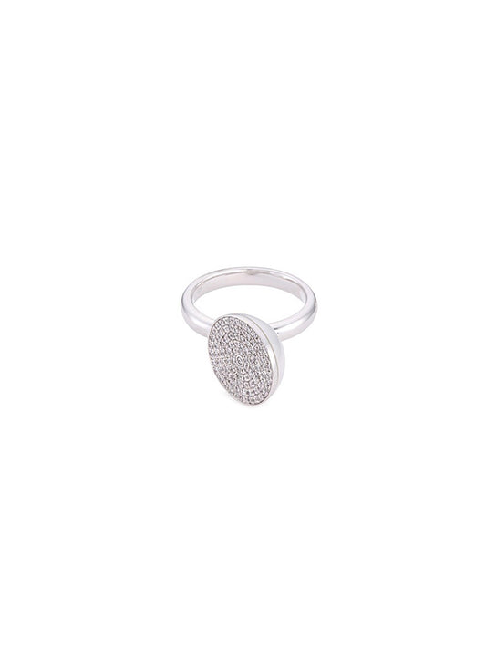 Sliced' diamond South Sea pearl 18k white gold ring - Tasaki - Metallic