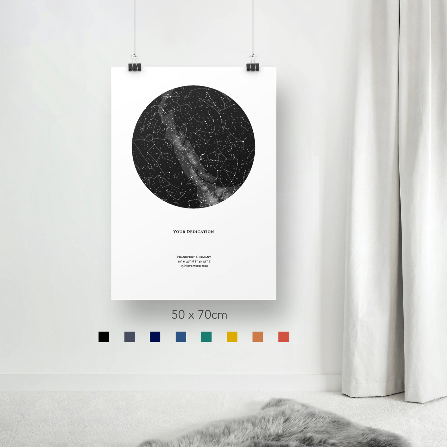 Star Map Poster (Print) Poster 50 x 70cm